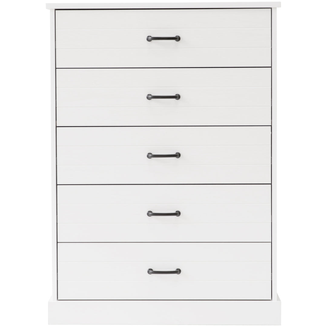 Hamptons 5 drawer Chest - White