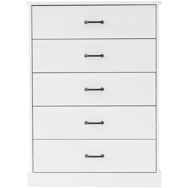 Hamptons 5 drawer Chest - White