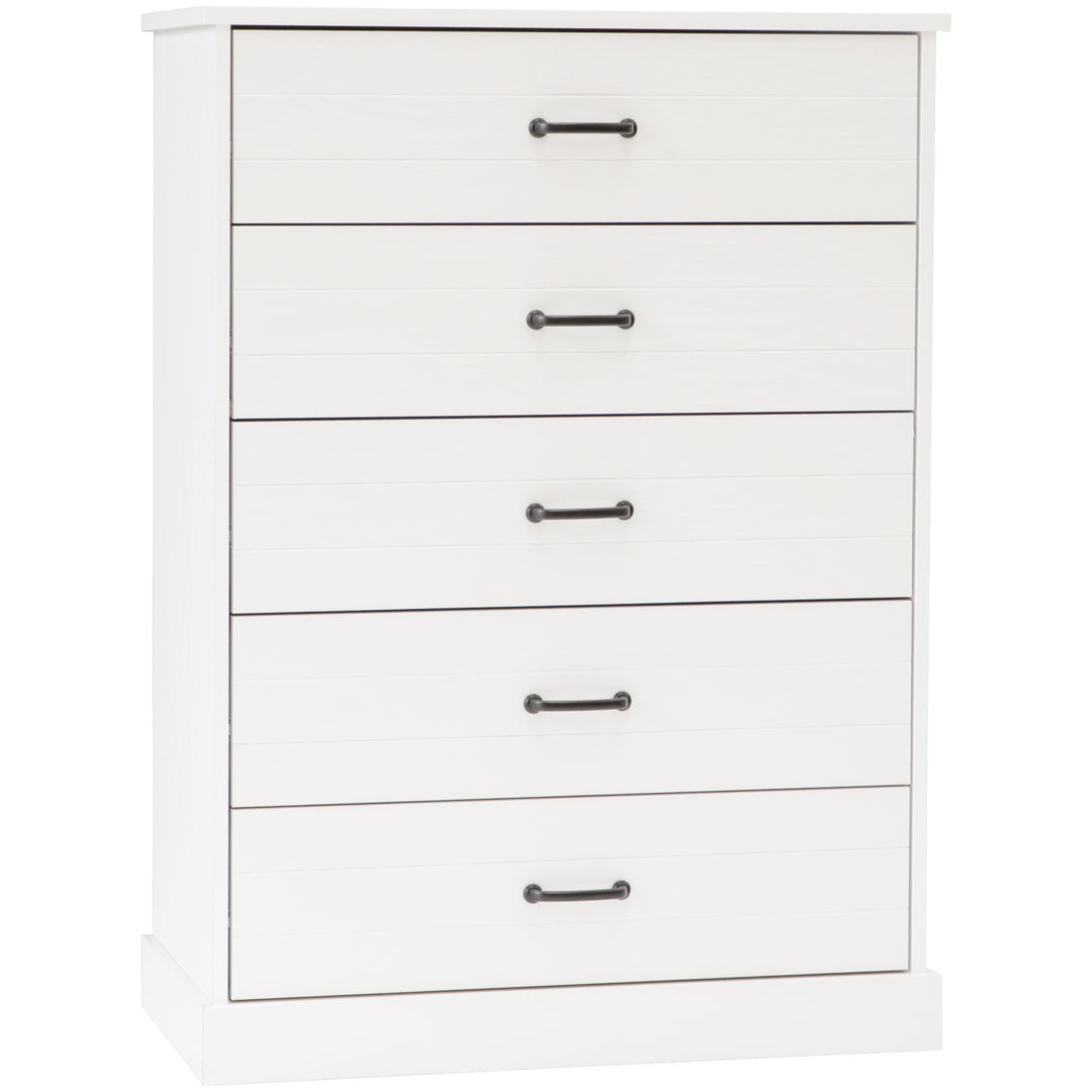 Hamptons 5 drawer Chest - White