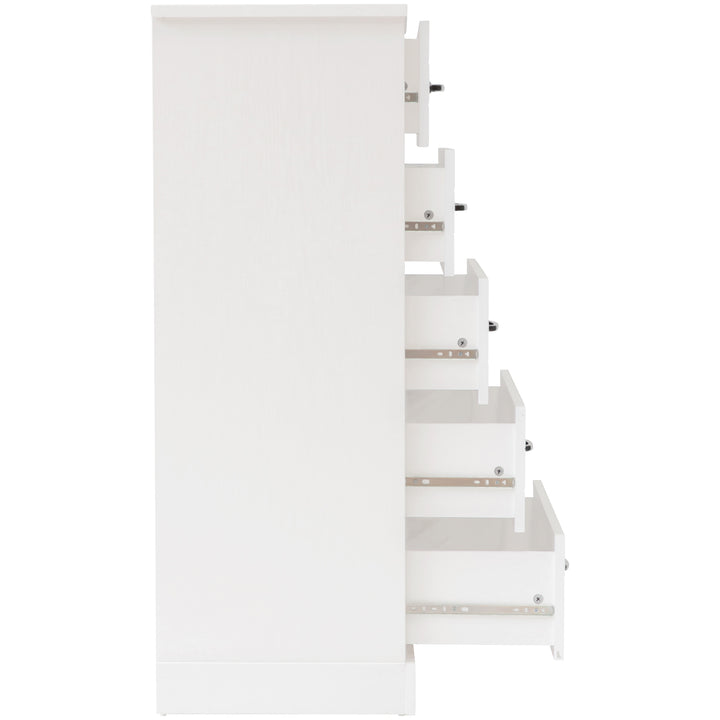 Hamptons 5 drawer Chest - White