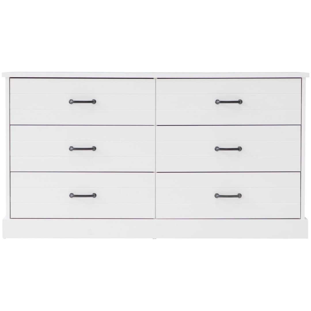 Hamptons 6 Drawer Chest - White