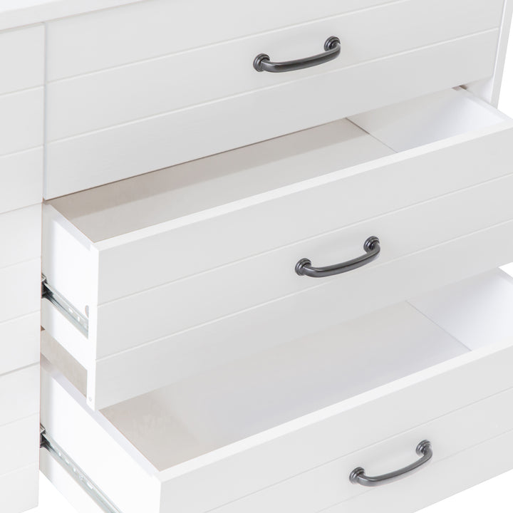 Hamptons 6 Drawer Chest - White