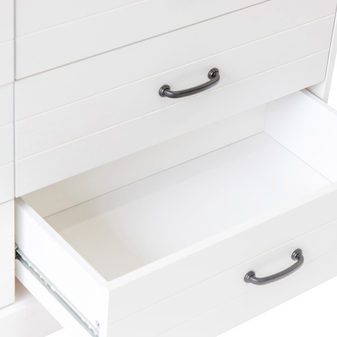 Hamptons 6 Drawer Chest - White