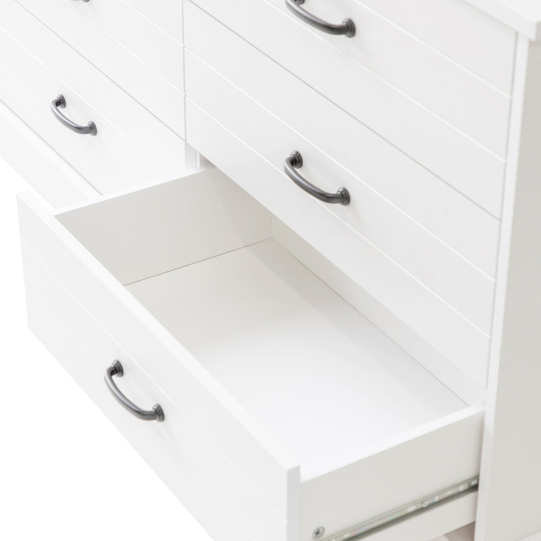 Hamptons 6 Drawer Chest - White