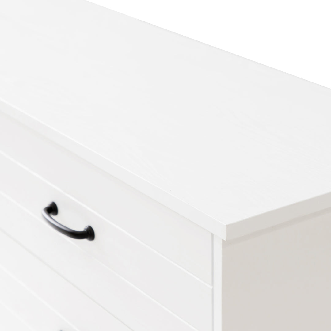 Hamptons 6 Drawer Chest - White