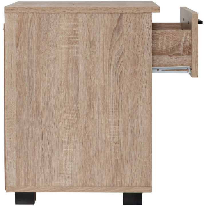 Montreal Bedside Table with 1 Drawer - Light Sonoma Oak