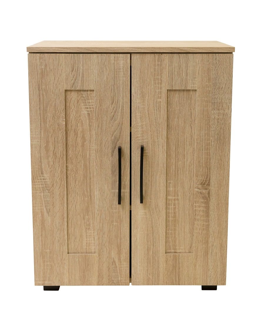 Montreal Low Line Double Door Floor Unit - Light Sonoma Oak