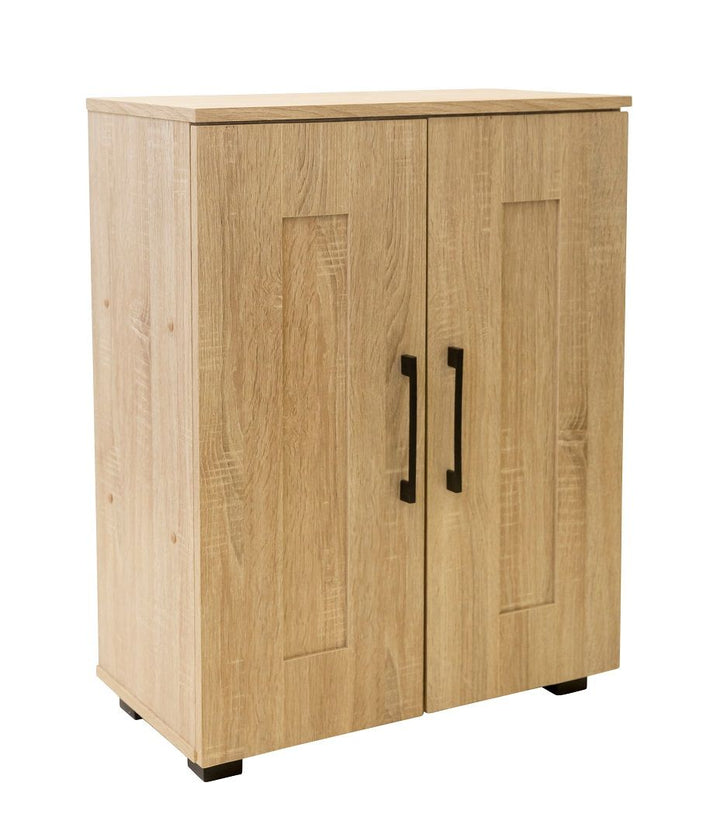 Montreal Low Line Double Door Floor Unit - Light Sonoma Oak