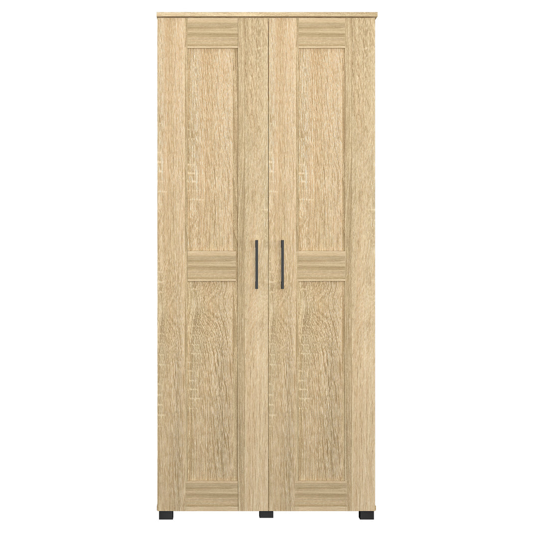 Montreal Broom Cupboard 2 Door - Light Sonoma Oak