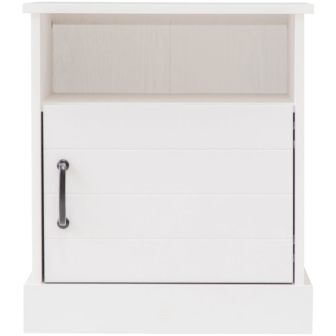 Hamptons 1 Shelf 1 Door Bedside Table - White