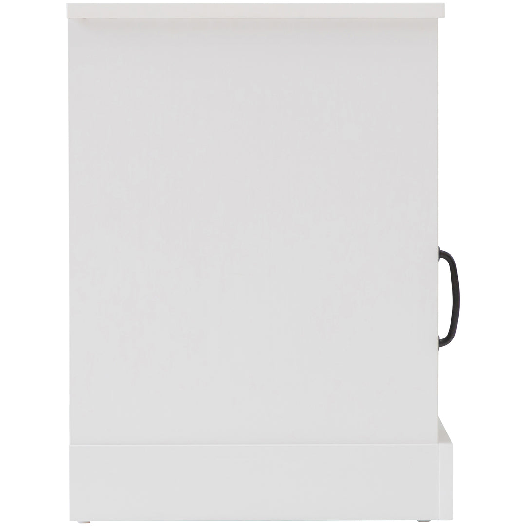 Hamptons 1 Shelf 1 Door Bedside Table - White