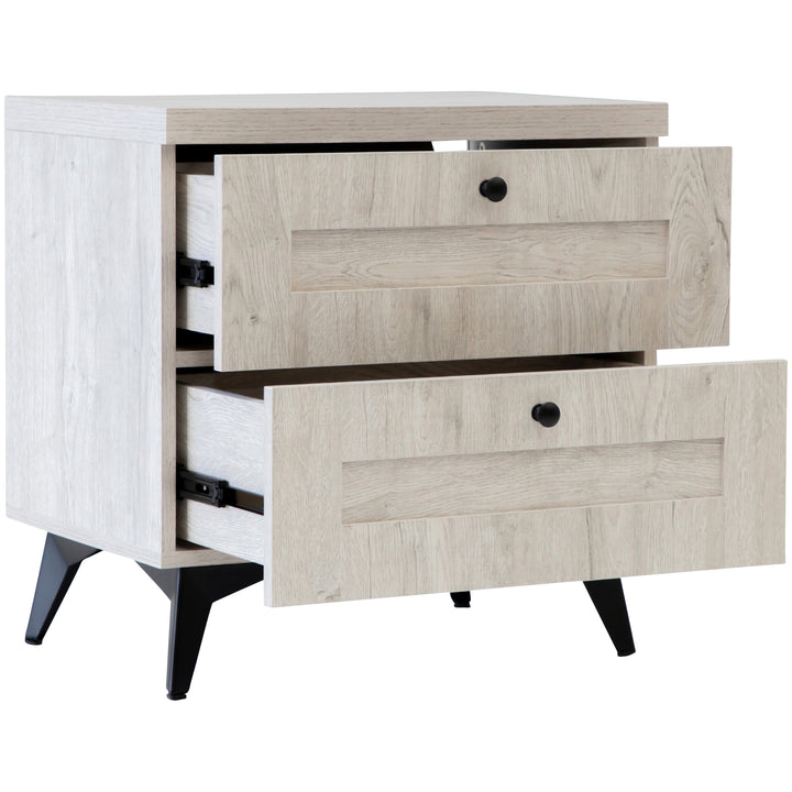 Bayville 2 drawer bedside table