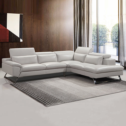 Cream Leatherette Corner Sofa Couch - 5 Seater Lounge with Chaise