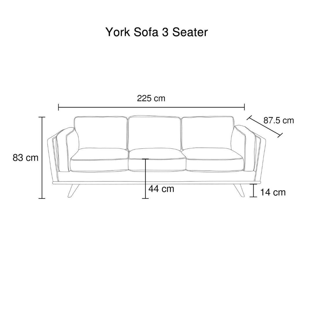 Brown Faux Sofa Lounge Set - 3 Seater with Wooden Frame