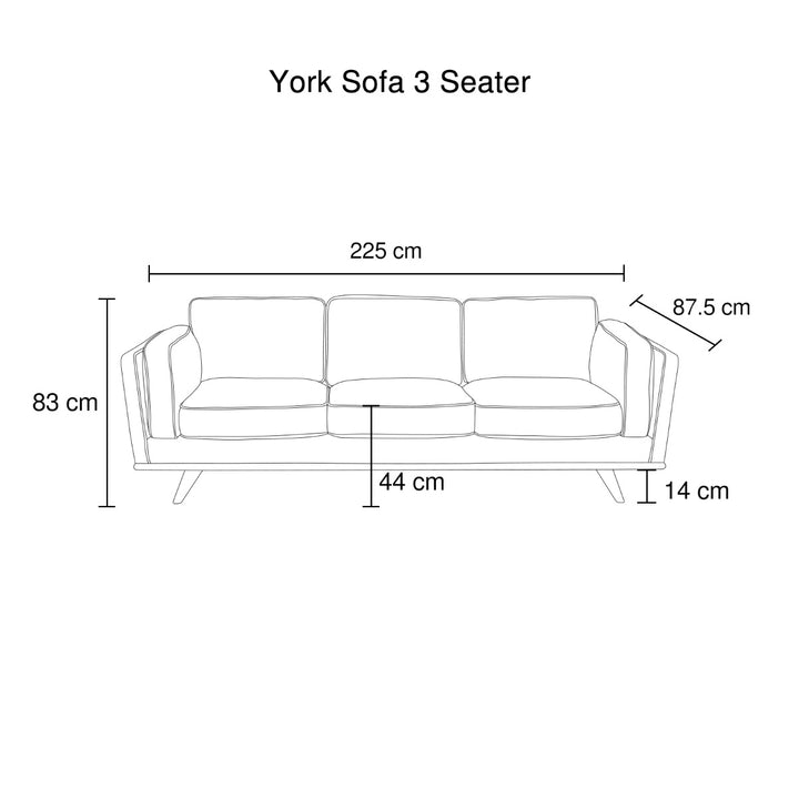 Brown Faux Sofa Lounge Set - 3 Seater with Wooden Frame