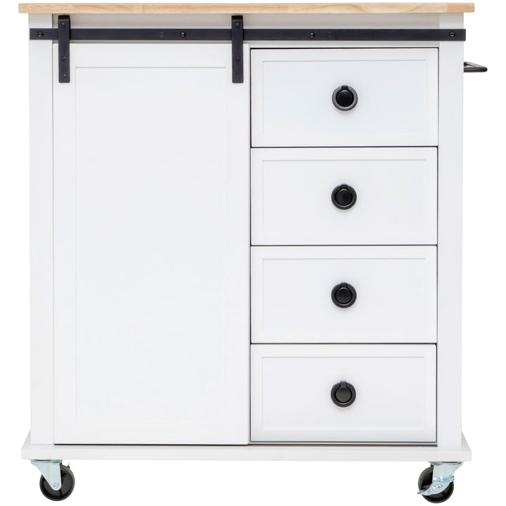 South Hampton 4 Drawer 1 Door Kitchen Trolley