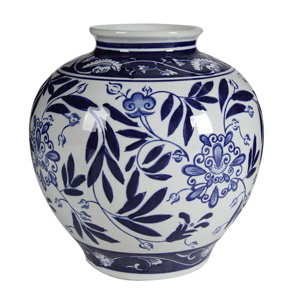 Sweet Posy Blue and White Pattern Vase