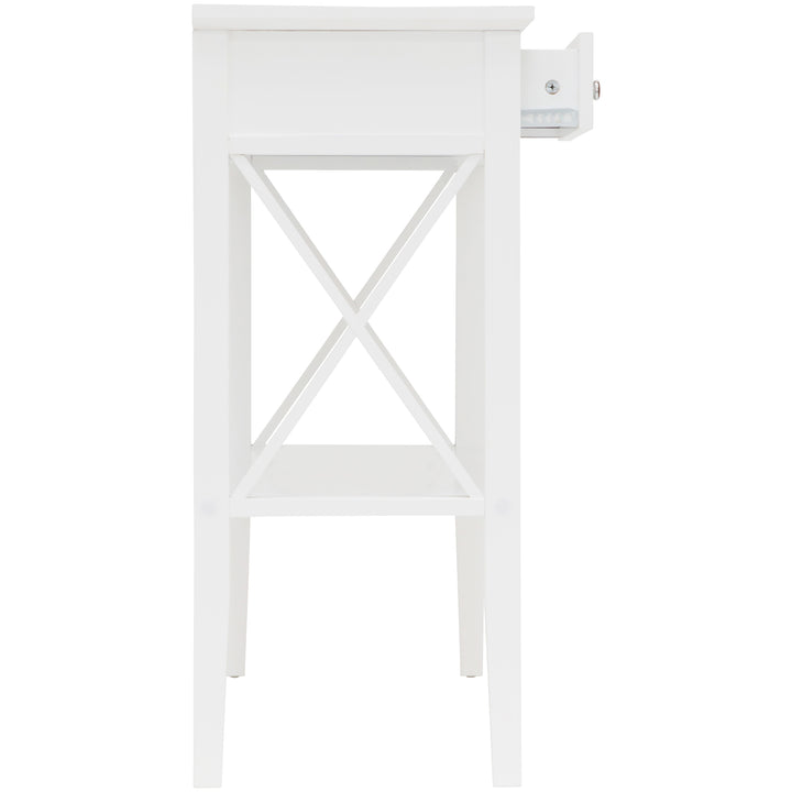 Long Island 2 Drawer 1 Shelf Console Table White