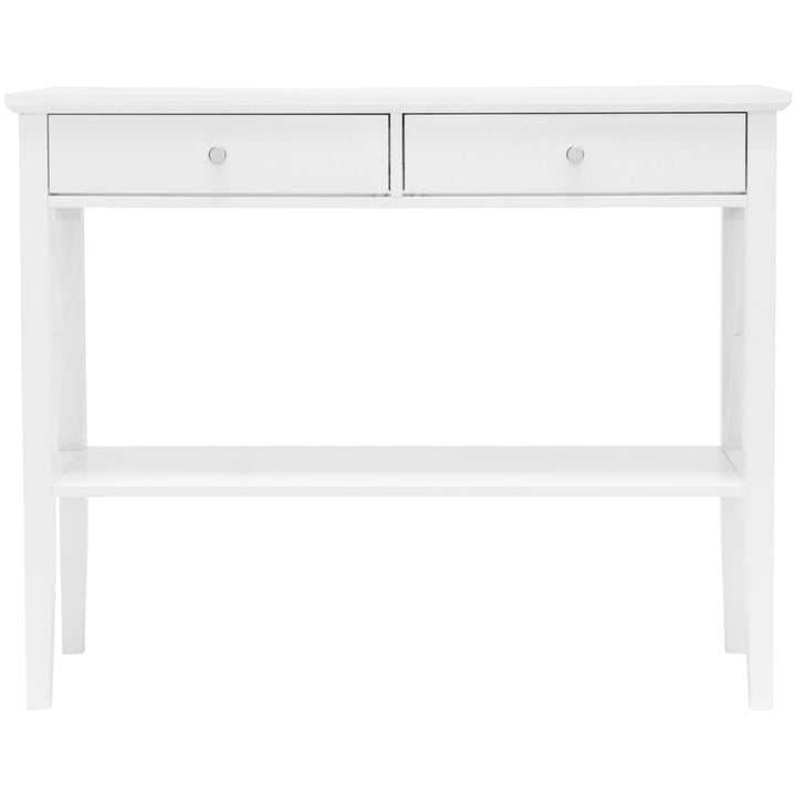 Long Island 2 Drawer 1 Shelf Console Table White