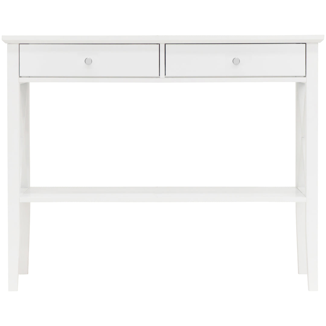 Long Island 2 Drawer 1 Shelf Console Table White