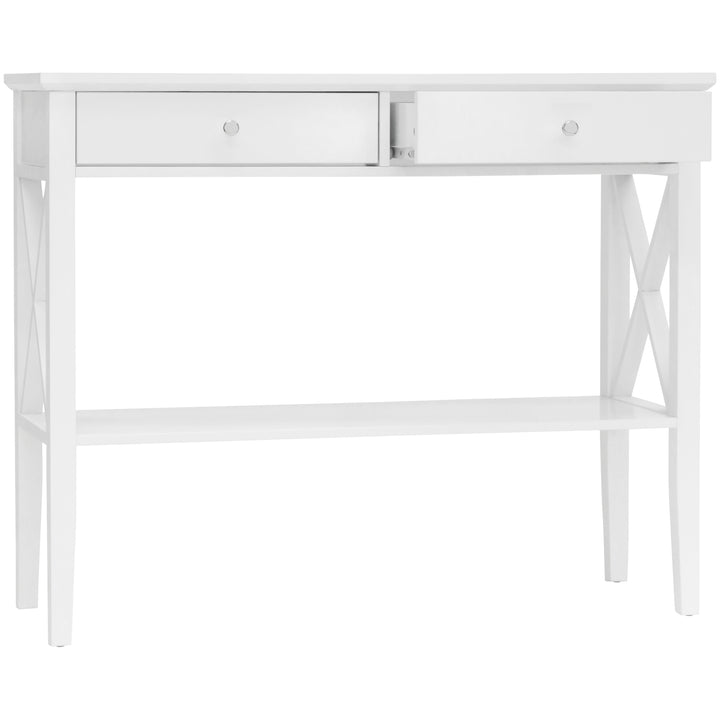 Long Island 2 Drawer 1 Shelf Console Table White