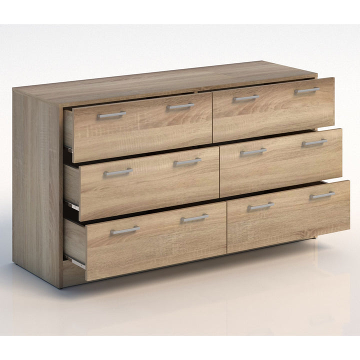 Tribecca Chest of 6 Drawers Lowboy - Light Sonoma Oak