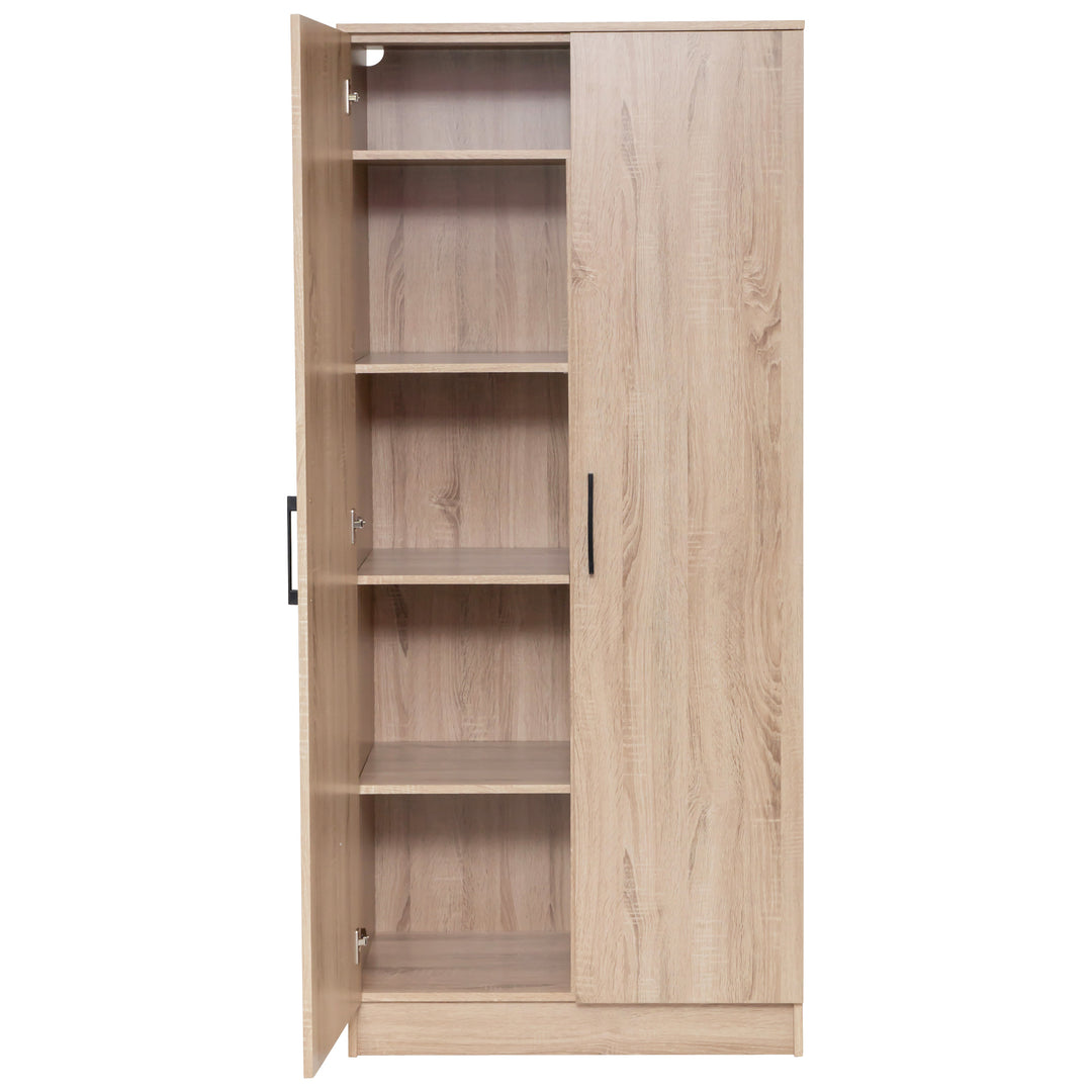 Multi-Purpose Broom Cupboard 2 Door Light Sonoma Oak