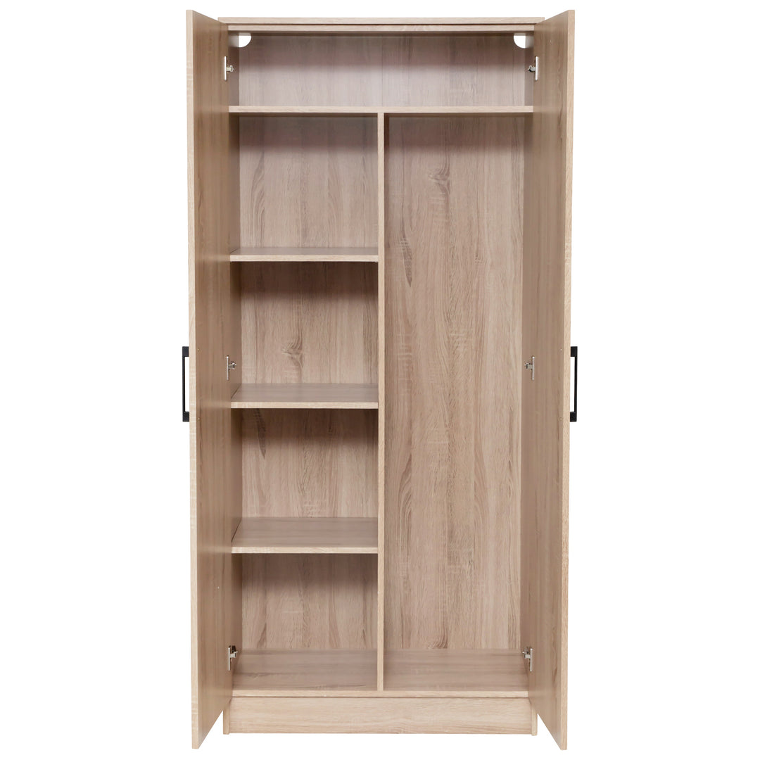 Multi-Purpose Broom Cupboard 2 Door Light Sonoma Oak