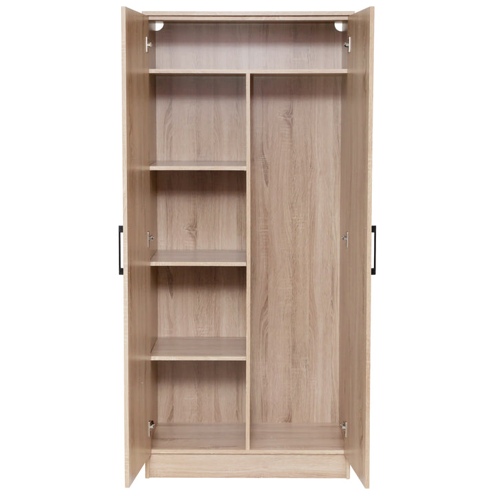 Multi-Purpose Broom Cupboard 2 Door Light Sonoma Oak