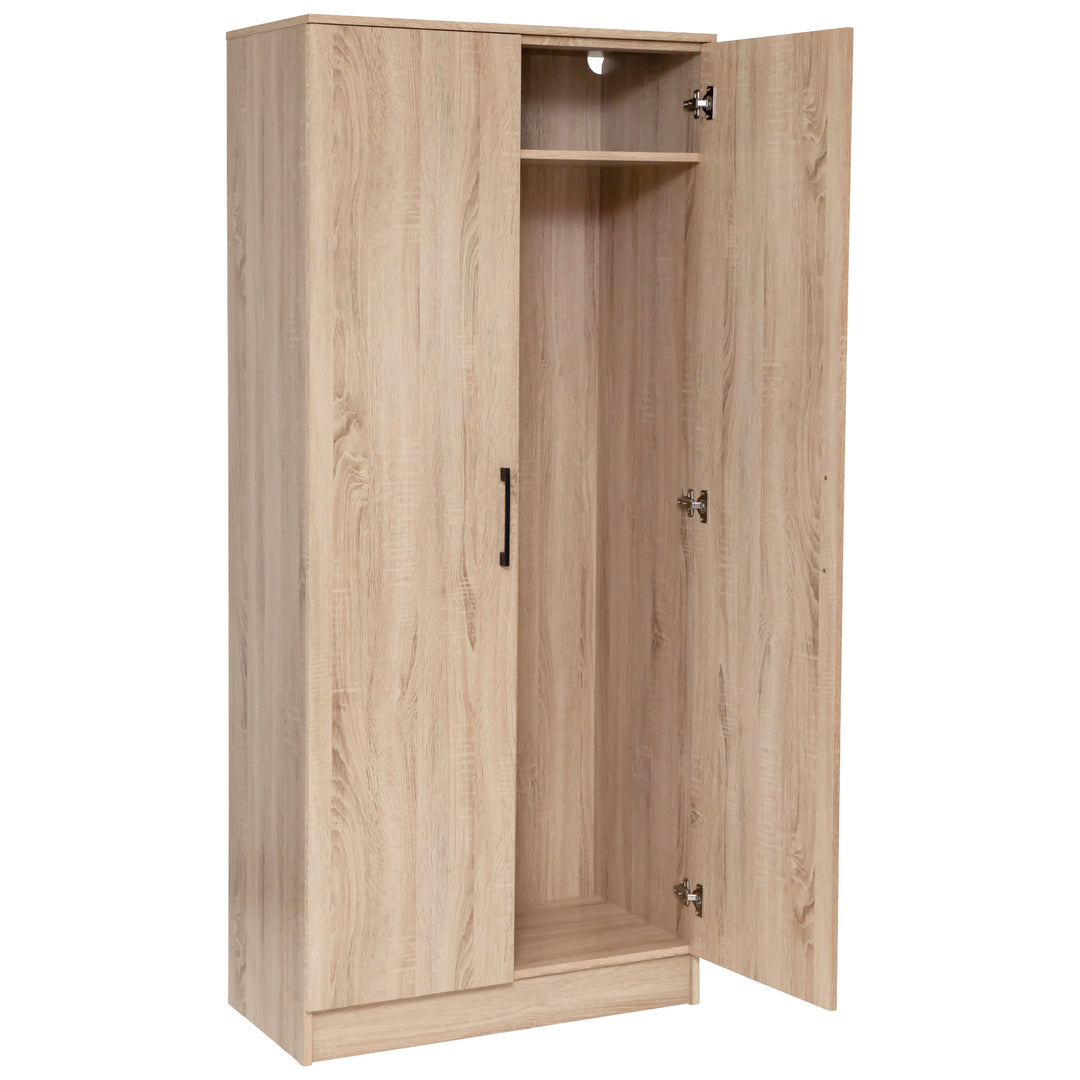 Multi-Purpose Broom Cupboard 2 Door Light Sonoma Oak