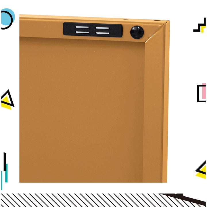 ArtissIn Buffet Sideboard Metal Cabinet - BASE Yellow