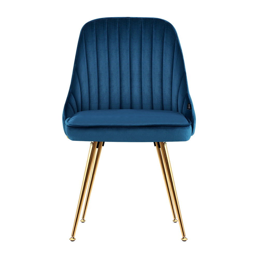 blue velvet dining room chairs