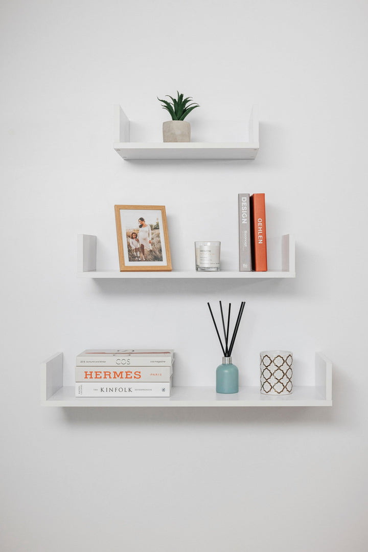 Oslo Three Piece Shelf Kit Wall Decorator White