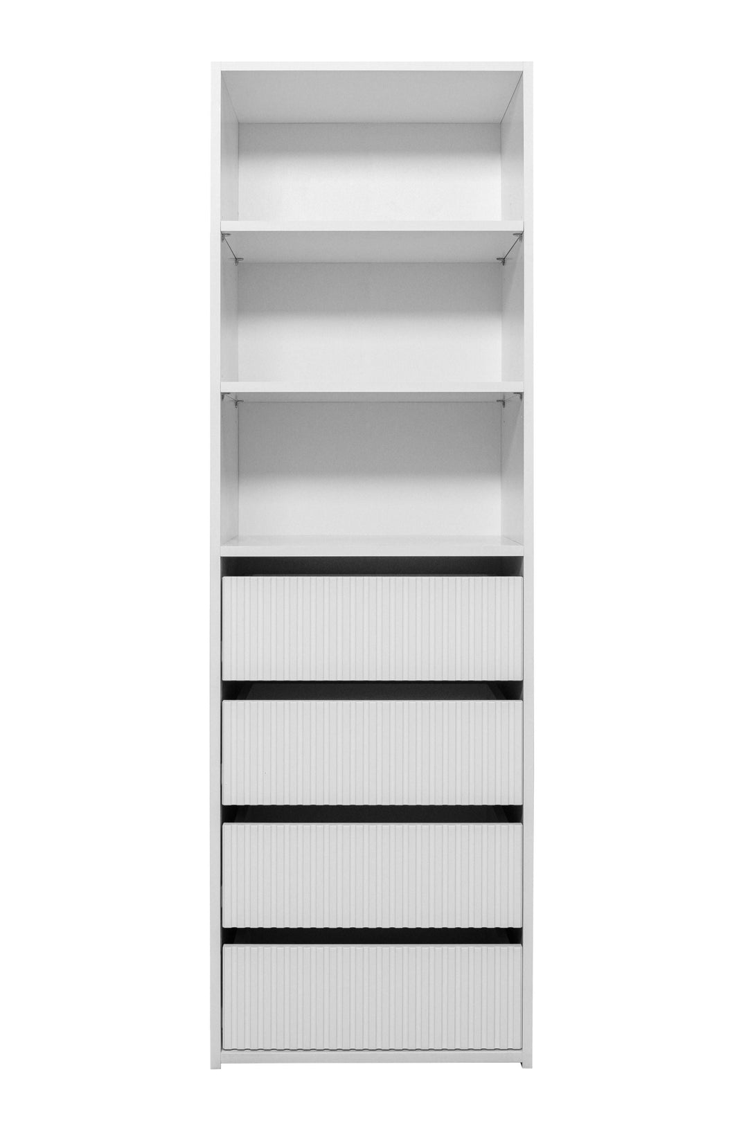 Geneva 3 Shelf/4 Drawer Built-in Wardrobe  - Fluted