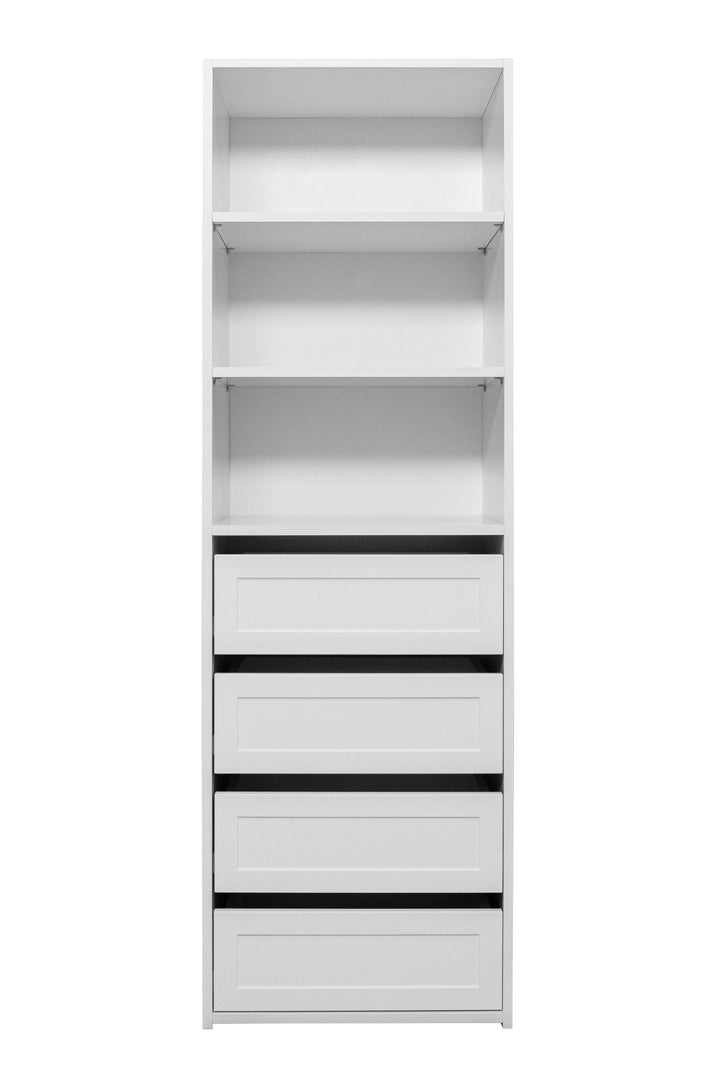 GENEVA 3 SHELF/4 DRAWER BUILT IN WARDROBE - HAMPTONS