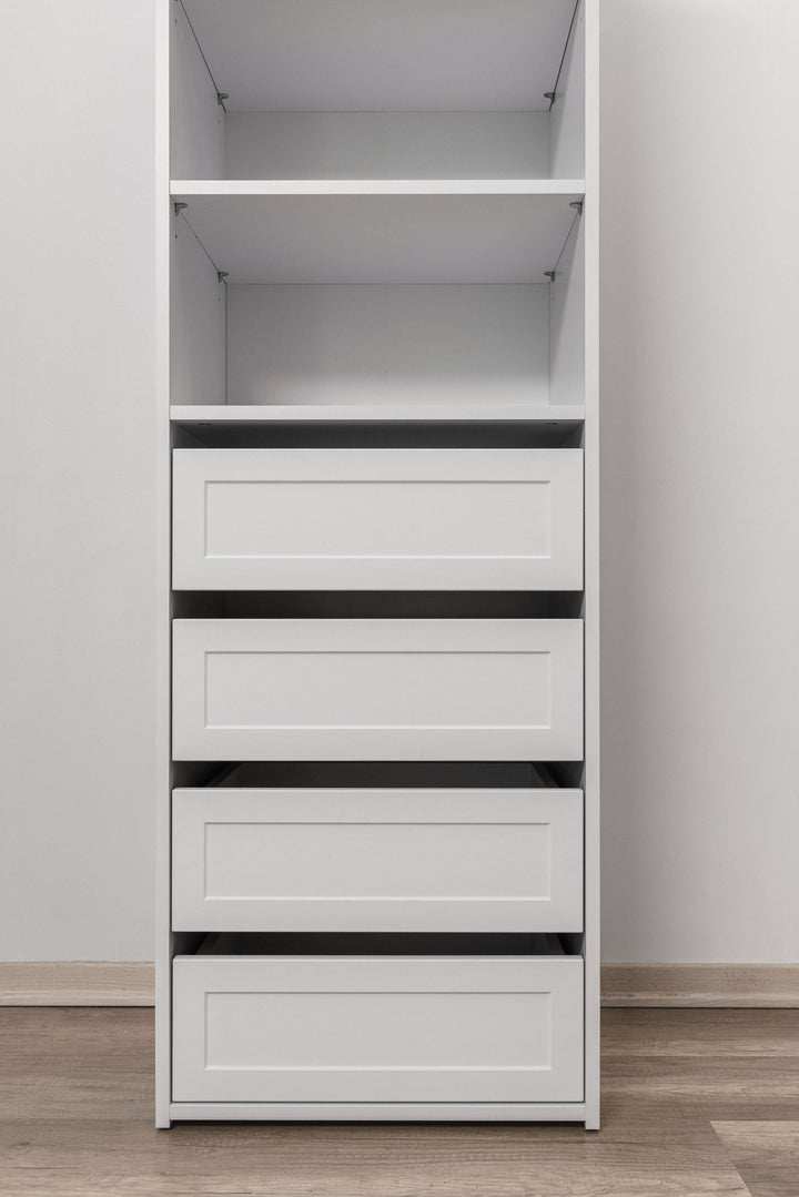 GENEVA 3 SHELF/4 DRAWER BUILT IN WARDROBE - HAMPTONS