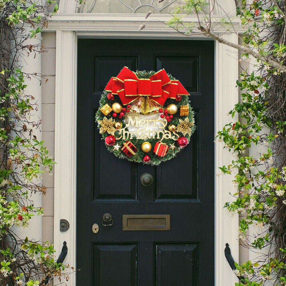 Christmas Wreath Door Garland Decoration Front Door Hanging Flowers Tree