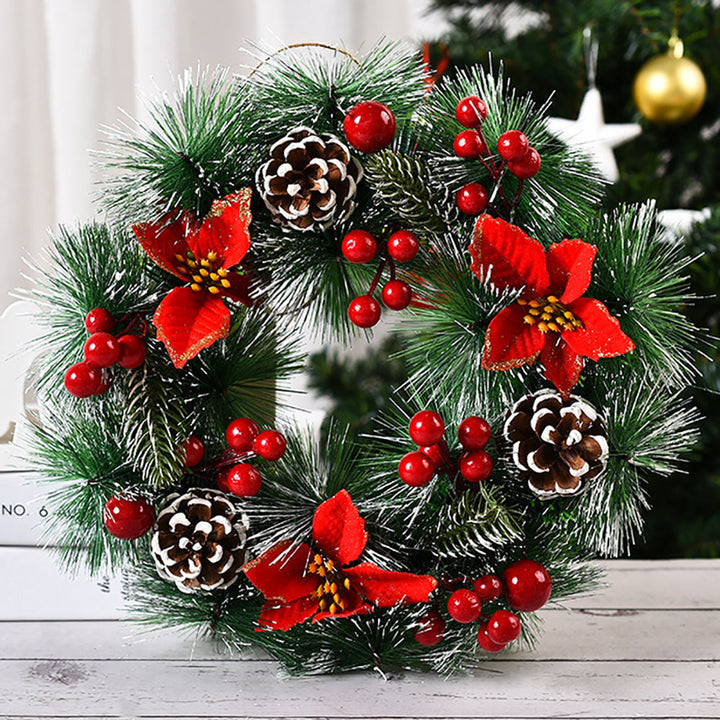 Christmas Wreath Door Garland Decoration Front Door Hanging Flowers Tree