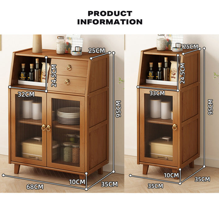 Modern Bamboo Kitchen Sideboard Storage Cabinet