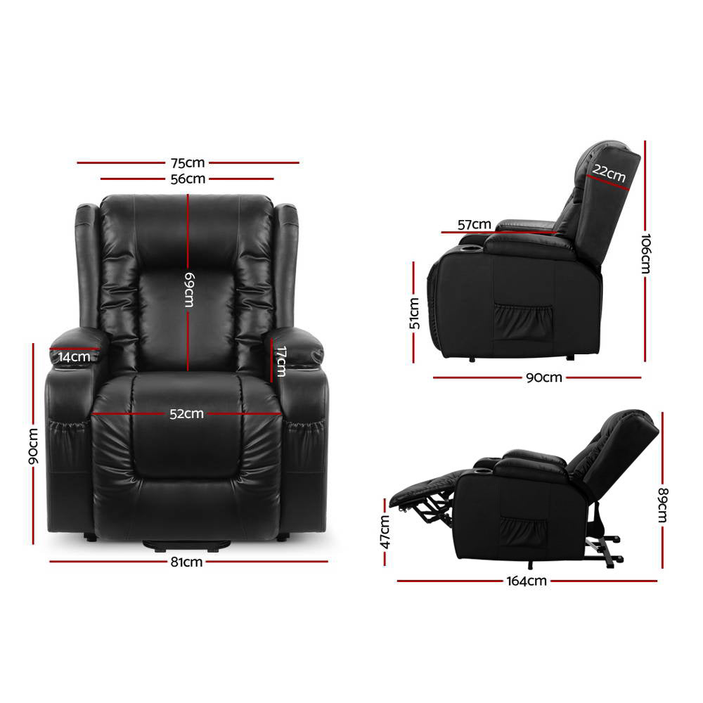 Artiss Electric Recliner Chair Lift Heated Massage Chairs 