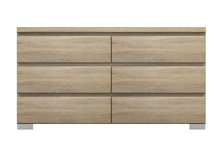 Elara 6 Drawer Storage Chest - Bedroom Sideboard Lowboy 