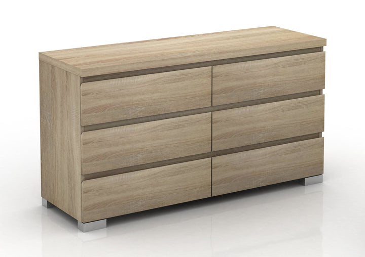 Elara 6 Drawer Storage Chest - Bedroom Sideboard Lowboy 