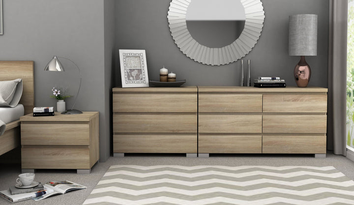 Elara 6 Drawer Storage Chest - Bedroom Sideboard Lowboy 