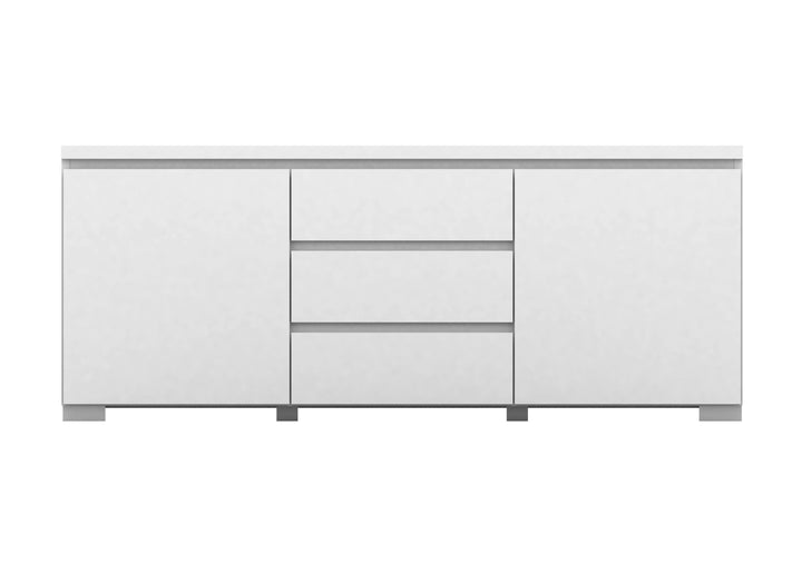 Elara High Gloss Buffet Unit Bedroom Storage Drawers Lowboy 