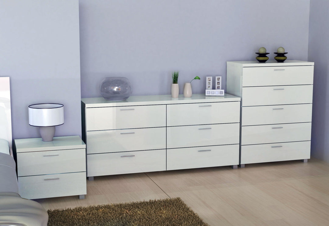 Elisha High Gloss 6 Drawer Chest