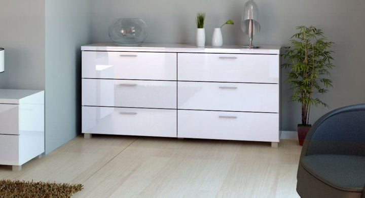 Elisha High Gloss 6 Drawer Chest