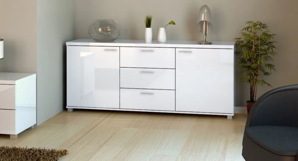 Elisha High Gloss Buffet Unit White