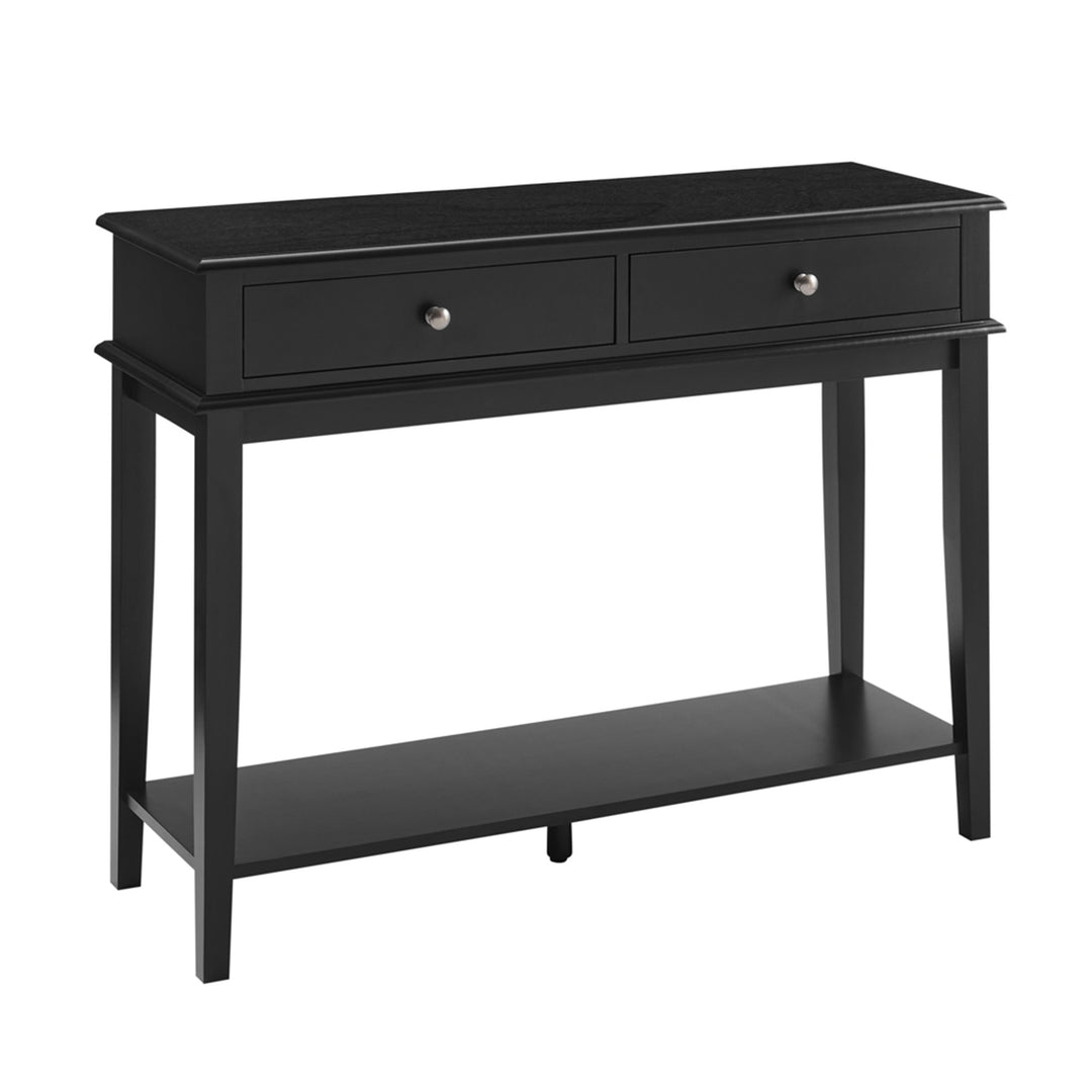 Hallway Console Table Elegant White & Black