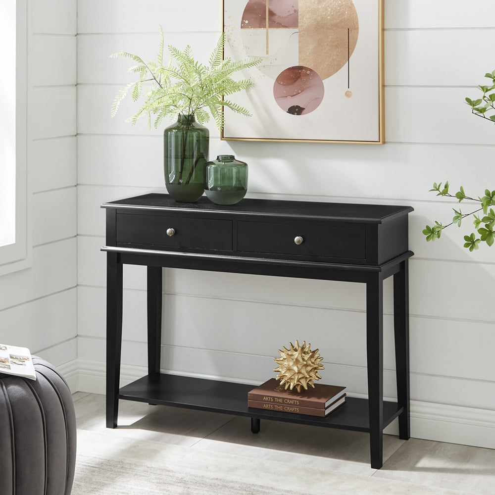 Black Hallway Console Table 