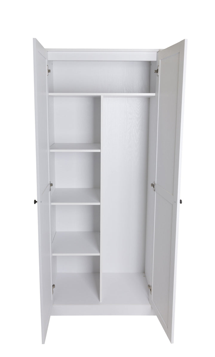 Hamptons 2 Door Broom 80cm Multipurpose Cupboard